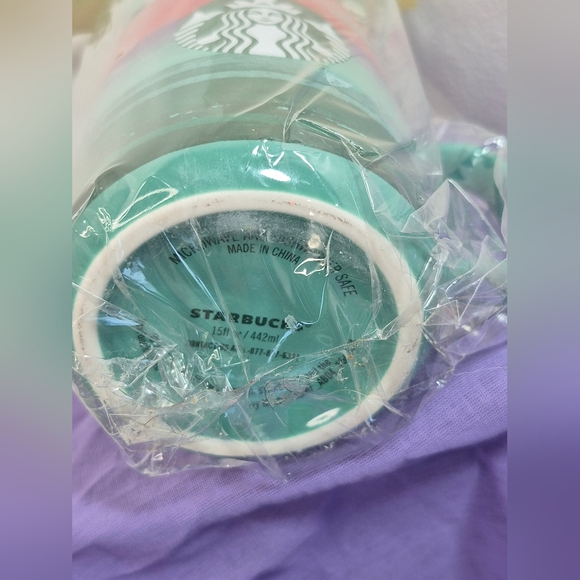 Starbucks 2021 Holiday Gift Set Coffee Hot Cocoa & 15 oz Brushstroke Mug New - Picture 9 of 9